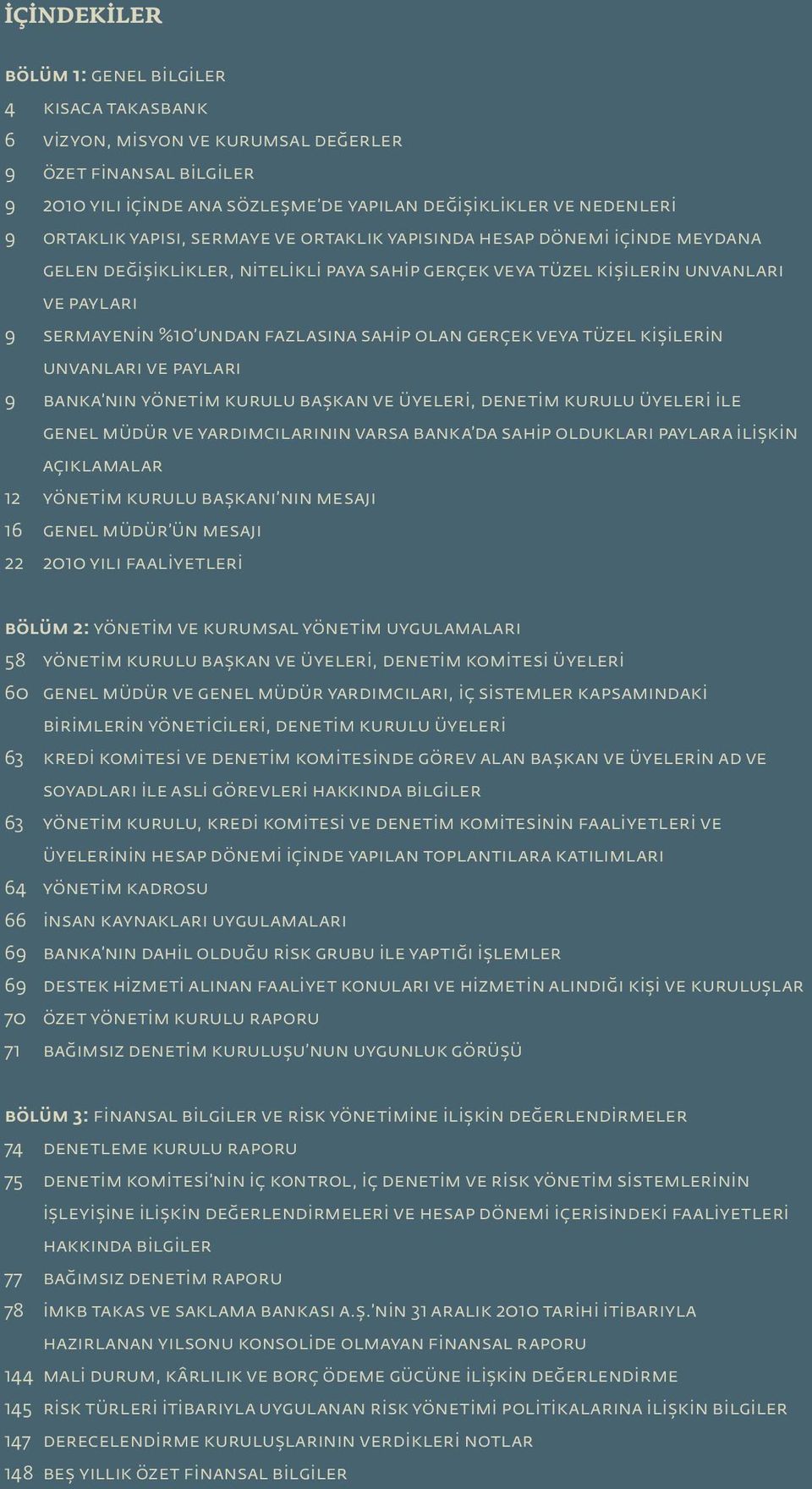 Olan Gerçek veya Tüzel Kİşİlerİn Unvanları ve Payları 9 Banka nın Yönetİm Kurulu Başkan ve Üyelerİ, Denetİm Kurulu Üyelerİ İle Genel Müdür ve Yardımcılarının Varsa Banka da Sahİp Oldukları Paylara