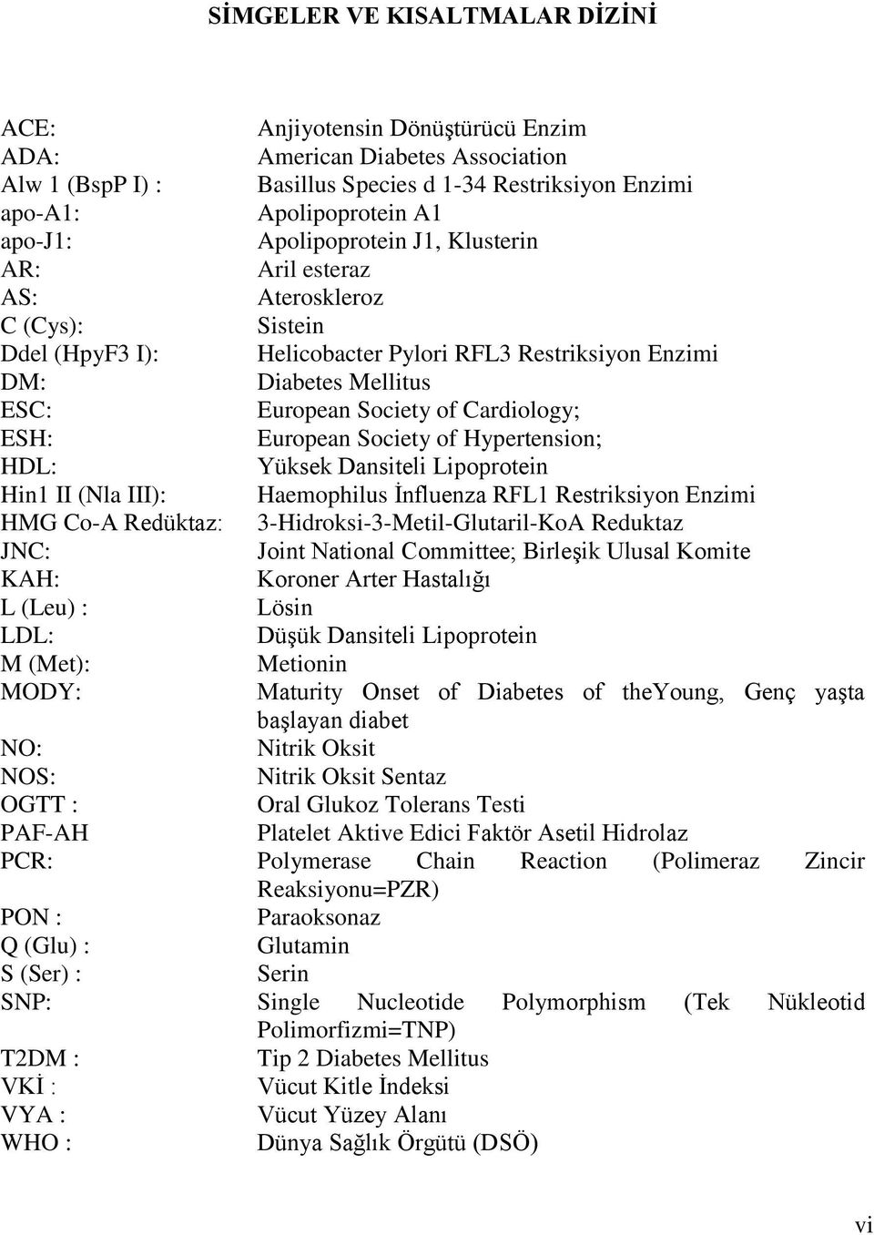 ESH: European Society of Hypertension; HDL: Yüksek Dansiteli Lipoprotein Hin1 II (Nla III): Haemophilus Ġnfluenza RFL1 Restriksiyon Enzimi HMG Co-A Redüktaz: 3-Hidroksi-3-Metil-Glutaril-KoA Reduktaz