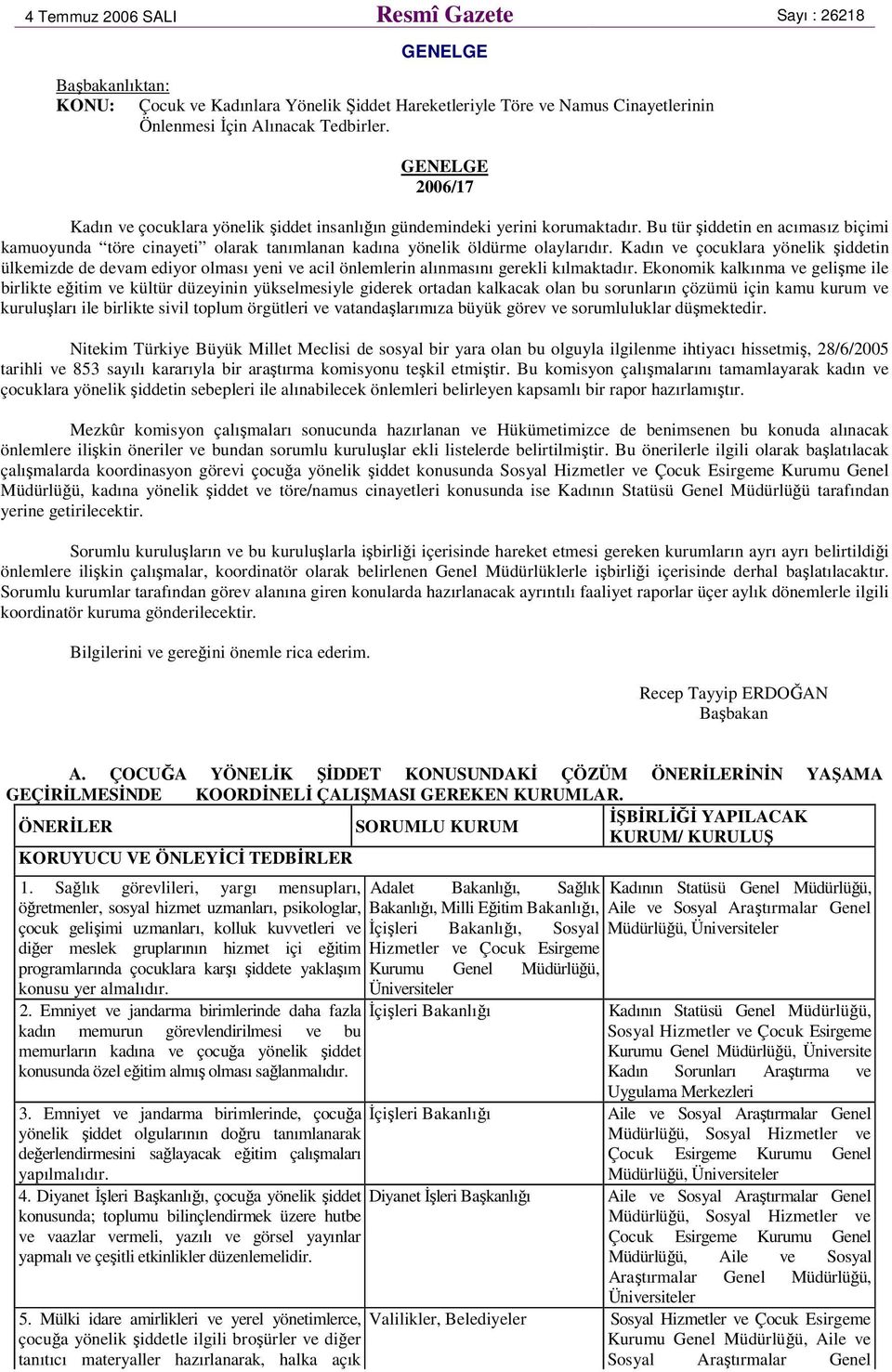 Bu tür şiddetin en acımasız biçimi kamuoyunda töre cinayeti olarak tanımlanan kadına yönelik öldürme olaylarıdır.