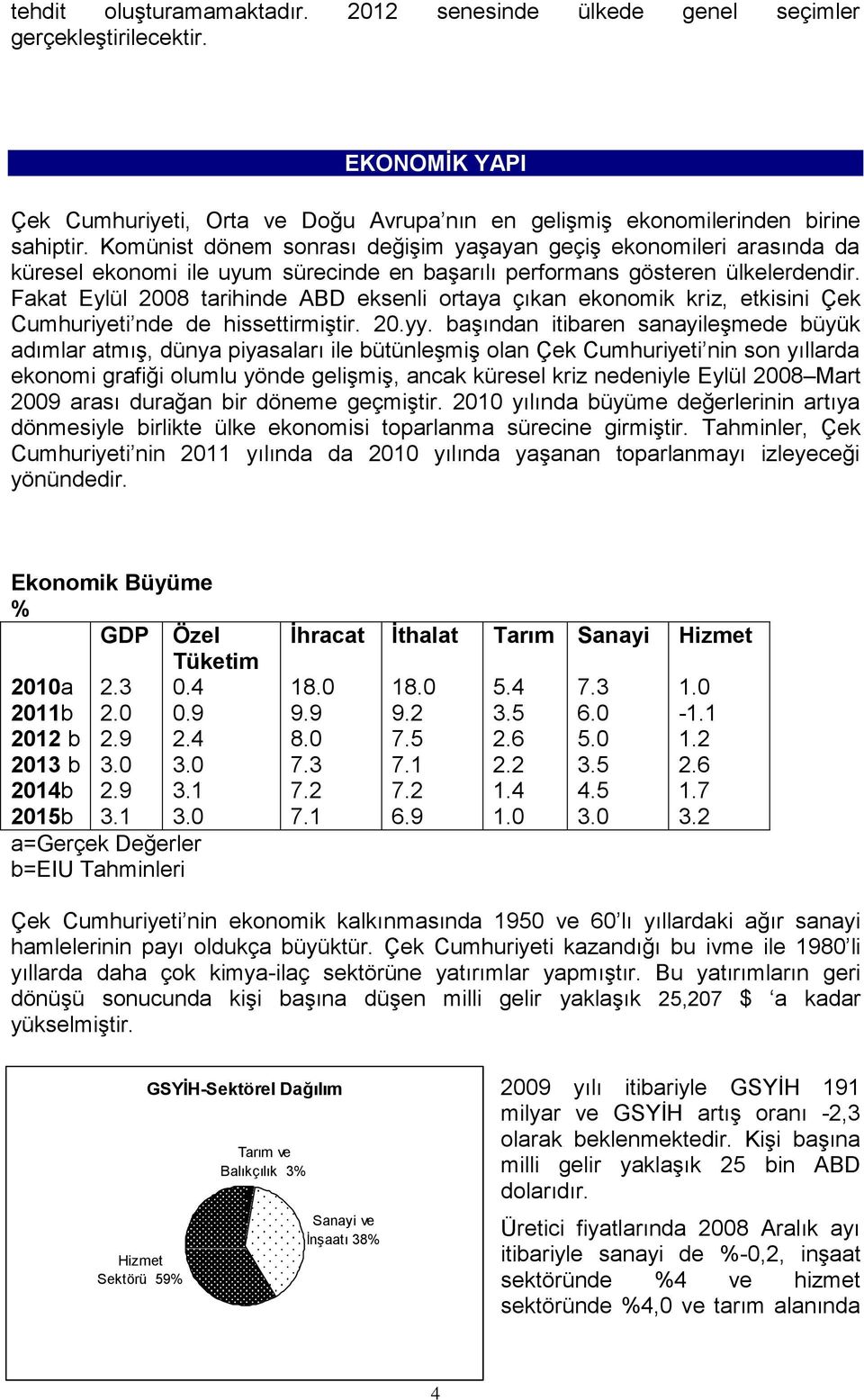 Fakat Eylül 2008 tarihinde ABD eksenli ortaya çıkan ekonomik kriz, etkisini Çek Cumhuriyeti nde de hissettirmiştir. 20.yy.