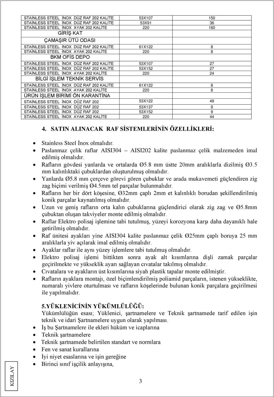 İNOX AYAK 202 KALİTE 220 24 BİLGİ İŞLEM TEKNİK SERVİS STAİNLESS STEEL İNOX DÜZ RAF 202 KALİTE 61X122 8 STAİNLESS STEEL İNOX AYAK 202 KALİTE 220 8 ÜRÜN İŞLEM BİRİMİ ÖN KARANTİNA STAİNLESS STEEL İNOX