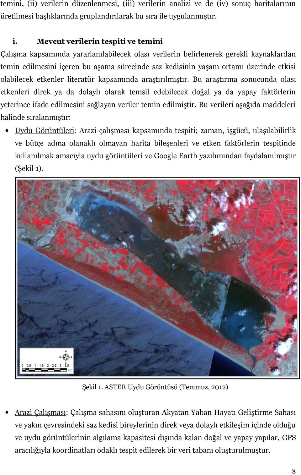 Mevcut verilerin tespiti ve temini Çalışma kapsamında yararlanılabilecek olası verilerin belirlenerek gerekli kaynaklardan temin edilmesini içeren bu aşama sürecinde saz kedisinin yaşam ortamı