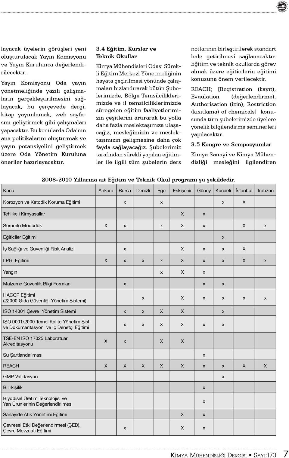 Bu konularda Oda nın ana politikalarını oluşturmak ve yayın potansiyelini geliştirmek üzere Oda Yönetim Kuruluna öneriler hazırlayacaktır. 3.