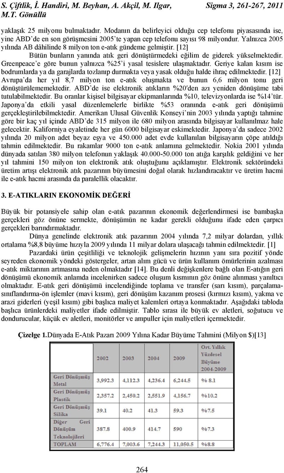 Yalnızca 2005 yılında AB dâhilinde 8 milyon ton e-atık gündeme gelmiştir. [12] Bütün bunların yanında atık geri dönüştürmedeki eğilim de giderek yükselmektedir.