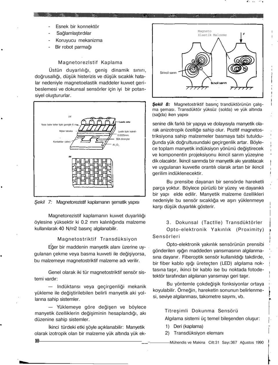 (at Yassı bakır teller tipik genişlik 6 mı Mylar tabaka 1 Kontaktlar (altın) AI 2 O 3 Lastik tipik kalınlı!- 0.0225mm.