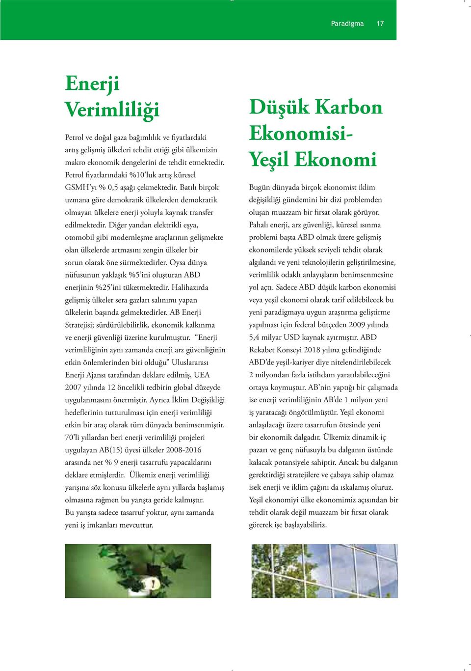 Diğer yandan elektrikli eşya, otomobil gibi modernleşme araçlarının gelişmekte olan ülkelerde artmasını zengin ülkeler bir sorun olarak öne sürmektedirler.