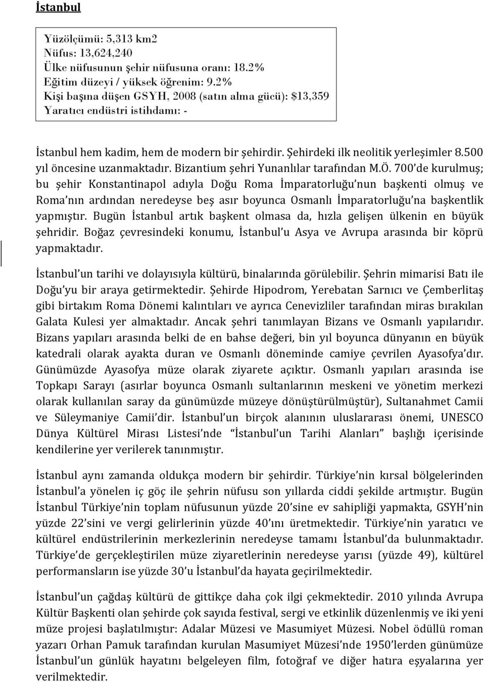 500 yıl öncesine uzanmaktadır. Bizantium şehri Yunanlılar tarafından M.Ö.