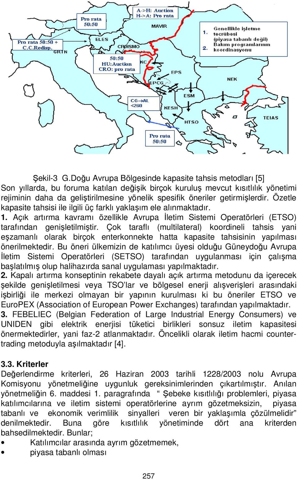 getirmişlerdir. Özetle kapasite tahsisi ile ilgili üç farklı yaklaşım ele alınmaktadır. 1. Açık artırma kavramı özellikle Avrupa İletim Sistemi Operatörleri (ETSO) tarafından genişletilmiştir.