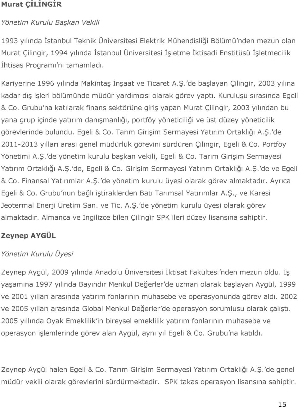 de başlayan Çilingir, 2003 yılına kadar dış işleri bölümünde müdür yardımcısı olarak görev yaptı. Kuruluşu sırasında Egeli & Co.