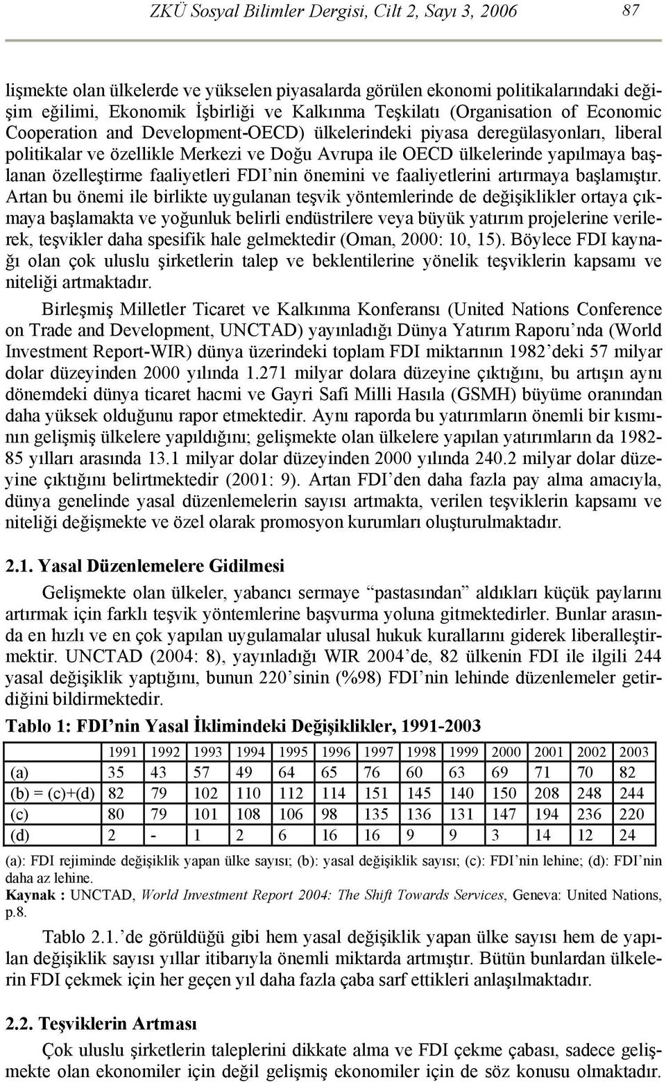 özelleştirme faaliyetleri FDI nin önemini ve faaliyetlerini artırmaya başlamıştır.