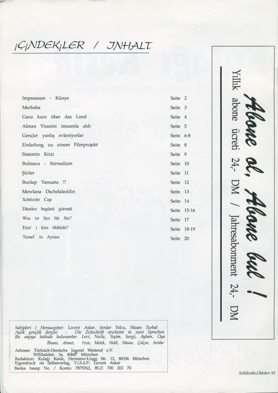 Seite 12 Mewlana Dschelaleddin Schllzohr Cup Dilnden bugiinil gijnrek Wds ist Sex ftir Si? Esin' i kim iildilrdii? S ite 13 S ite 14 Seite lt16 Seite 1&19 Seile 20 9) E a x N Nss 3.D i.