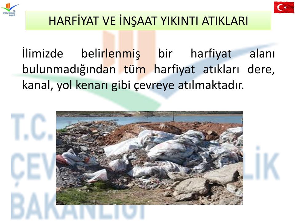 bulunmadığından tüm harfiyat atıkları