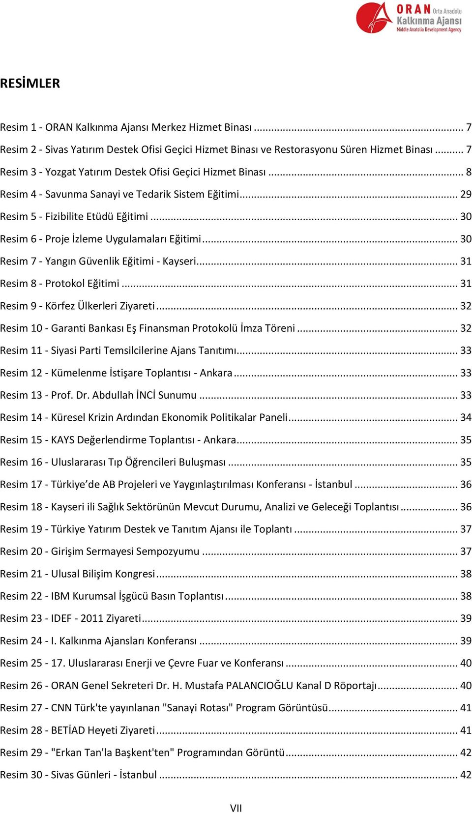 .. 30 Resim 6 - Proje İzleme Uygulamaları Eğitimi... 30 Resim 7 - Yangın Güvenlik Eğitimi - Kayseri... 31 Resim 8 - Protokol Eğitimi... 31 Resim 9 - Körfez Ülkerleri Ziyareti.