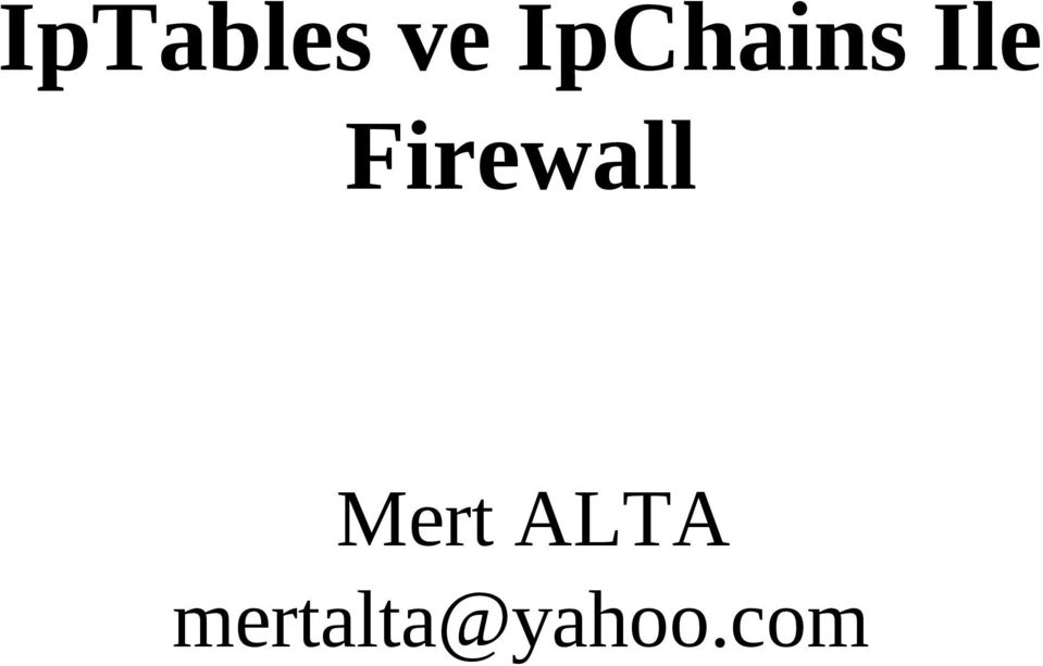 Firewall Mert