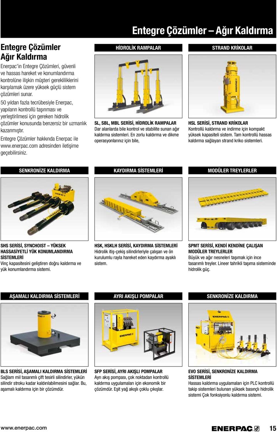 Entegre Çözümler hakkında Enerpac ile www.enerpac.com adresinden iletişime geçebilirsiniz.