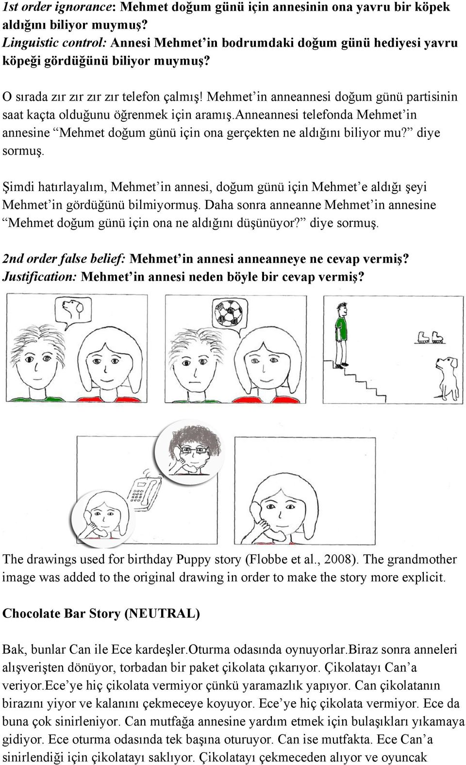 Mehmet in anneannesi doğum günü partisinin saat kaçta olduğunu öğrenmek için aramış.anneannesi telefonda Mehmet in annesine Mehmet doğum günü için ona gerçekten ne aldığını biliyor mu? diye sormuş.