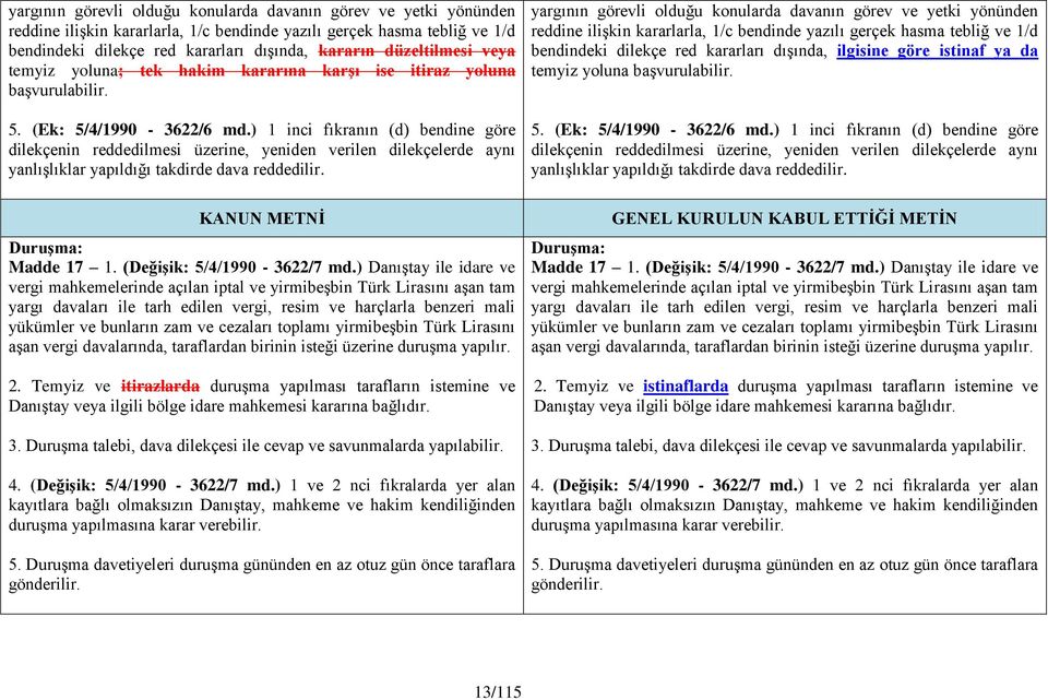 ) 1 inci fıkranın (d) bendine göre dilekçenin reddedilmesi üzerine, yeniden verilen dilekçelerde aynı yanlışlıklar yapıldığı takdirde dava reddedilir. DuruĢma: Madde 17 1.