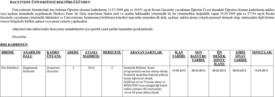 mezun olmuş olmak, İstatistik