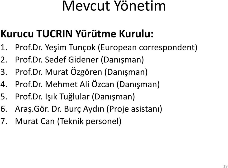 Prof.Dr. Murat Özgören (Danışman) 4. Prof.Dr. Mehmet Ali Özcan (Danışman) 5.