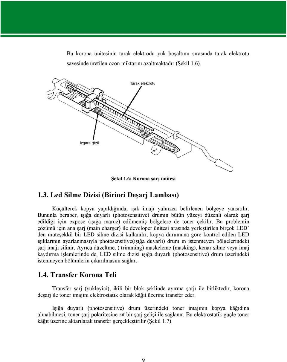 Bununla beraber, ışığa duyarlı (photosensitive) drumın bütün yüzeyi düzenli olarak şarj edildiği için expose (ışığa maruz) edilmemiş bölgelere de toner çekilir.