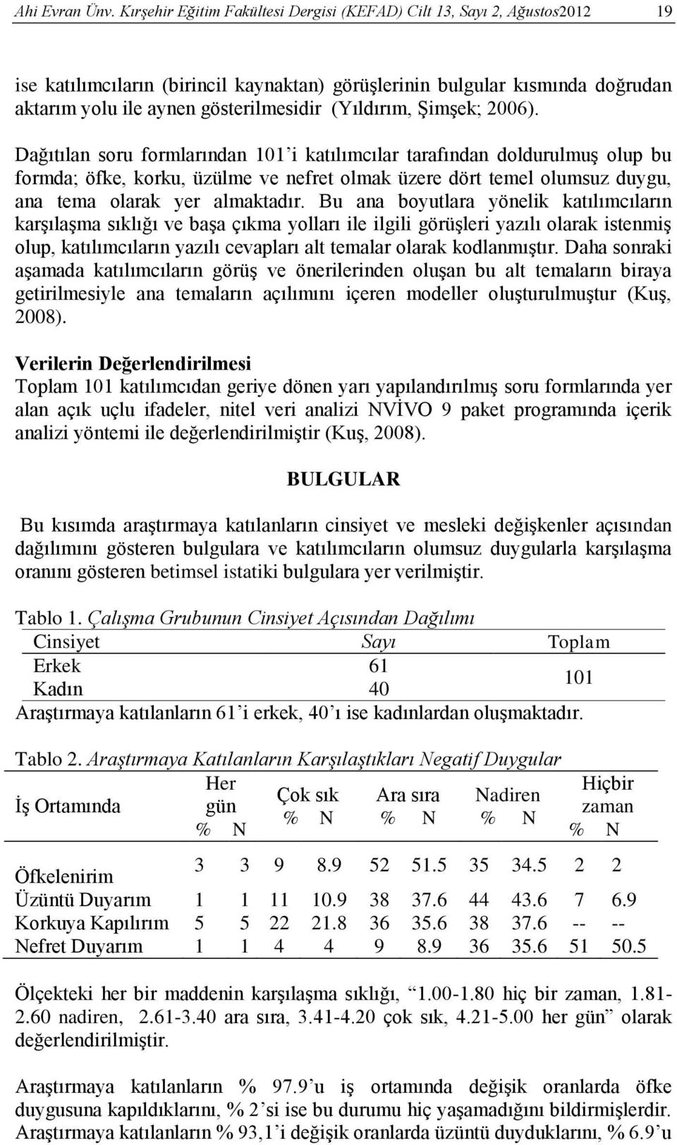 (Yıldırım, Şimşek; 2006).