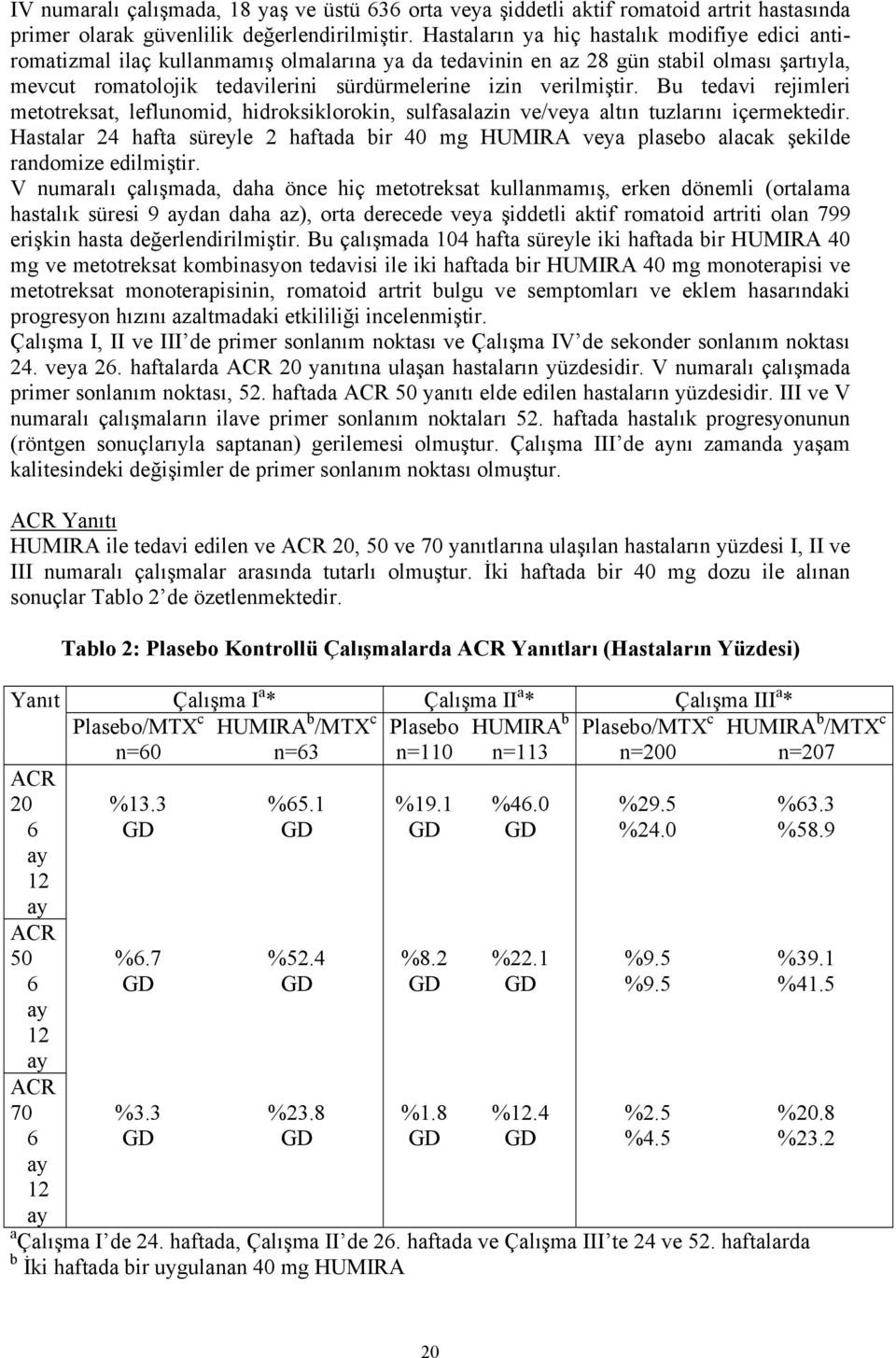 verilmiştir. Bu tedavi rejimleri metotreksat, leflunomid, hidroksiklorokin, sulfasalazin ve/veya altın tuzlarını içermektedir.