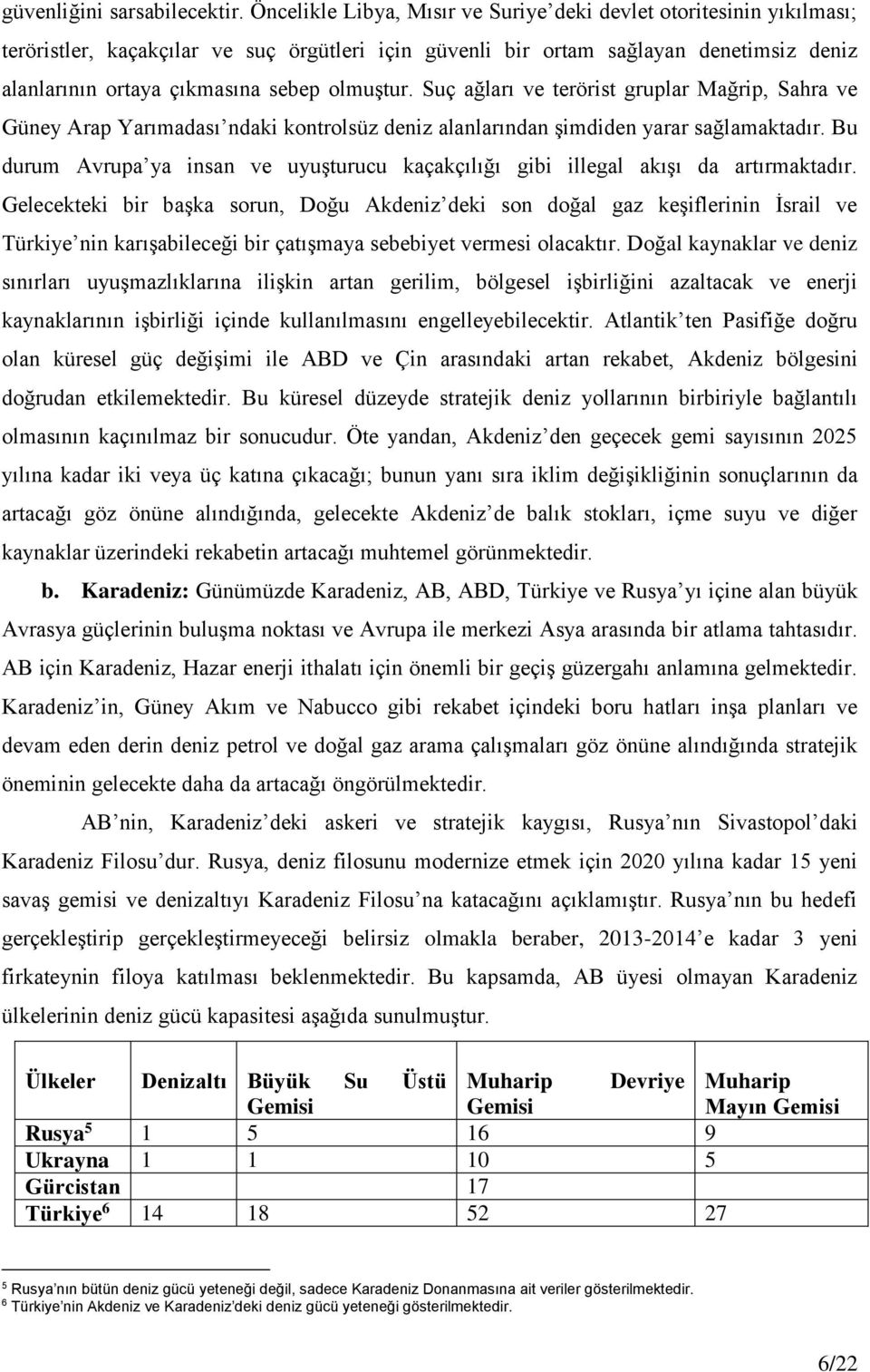 olmuştur. Suç ağları ve terörist gruplar Mağrip, Sahra ve Güney Arap Yarımadası ndaki kontrolsüz deniz alanlarından şimdiden yarar sağlamaktadır.