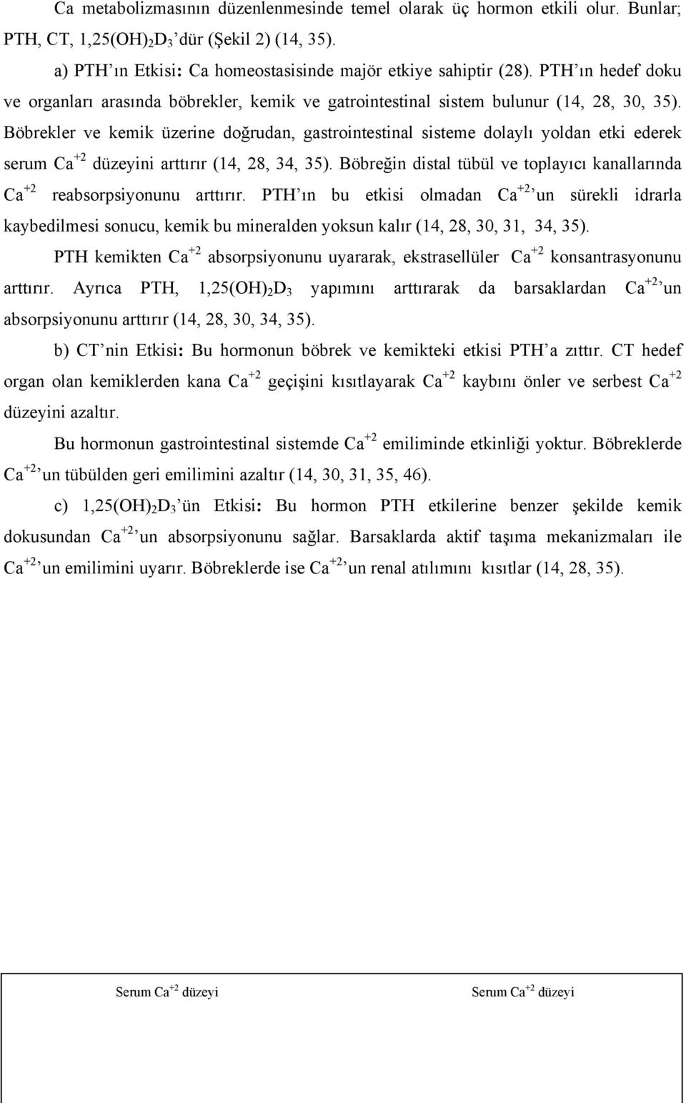 Böbrekler ve kemik üzerine doğrudan, gastrointestinal sisteme dolaylı yoldan etki ederek serum Ca +2 düzeyini arttırır (14, 28, 34, 35).