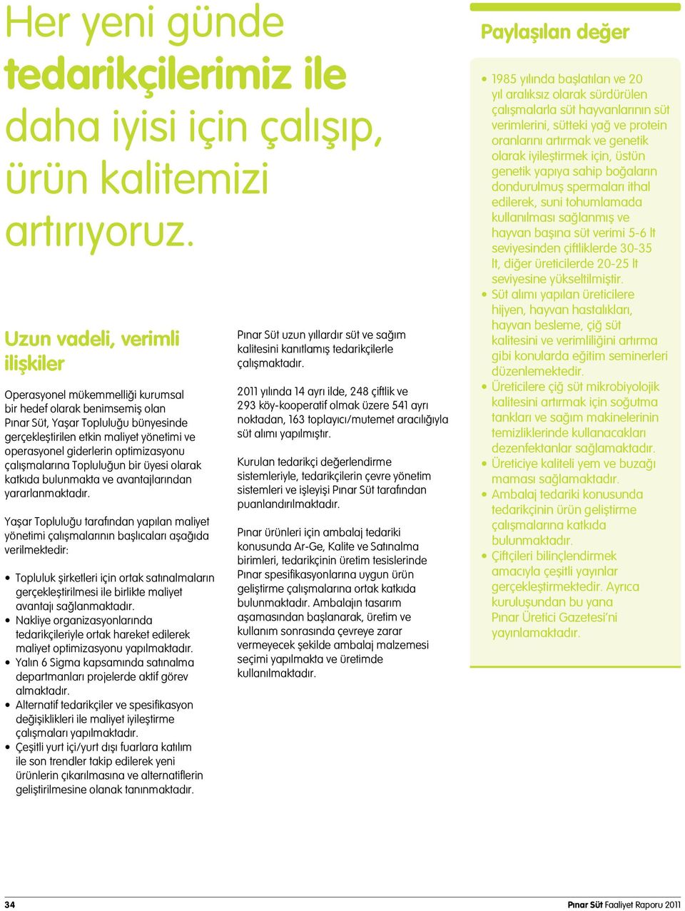 giderlerin optimizasyonu çalışmalarına Topluluğun bir üyesi olarak katkıda bulunmakta ve avantajlarından yararlanmaktadır.