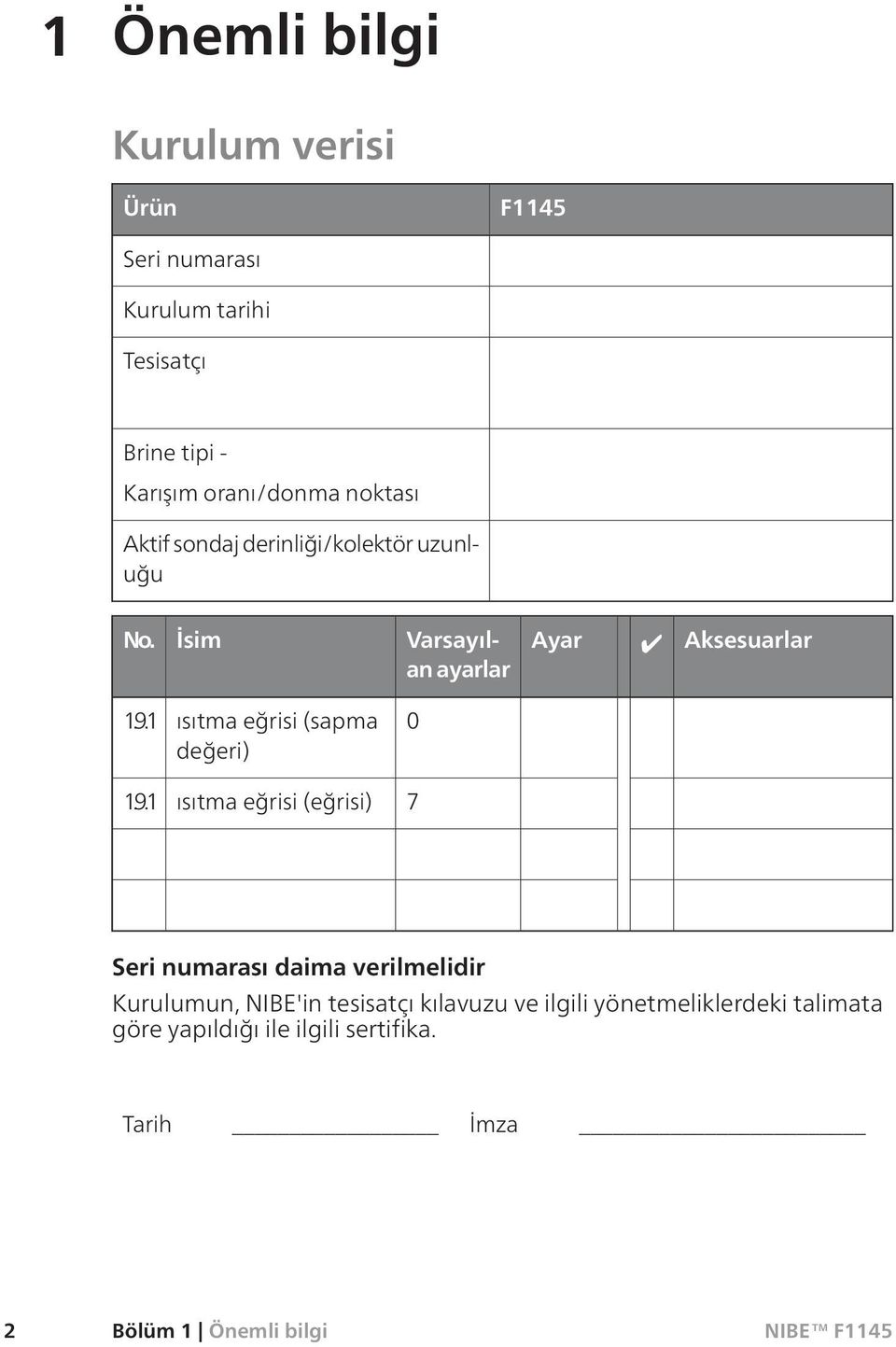 1 ısıtma eğrisi (sapma değeri) 0 1.9.