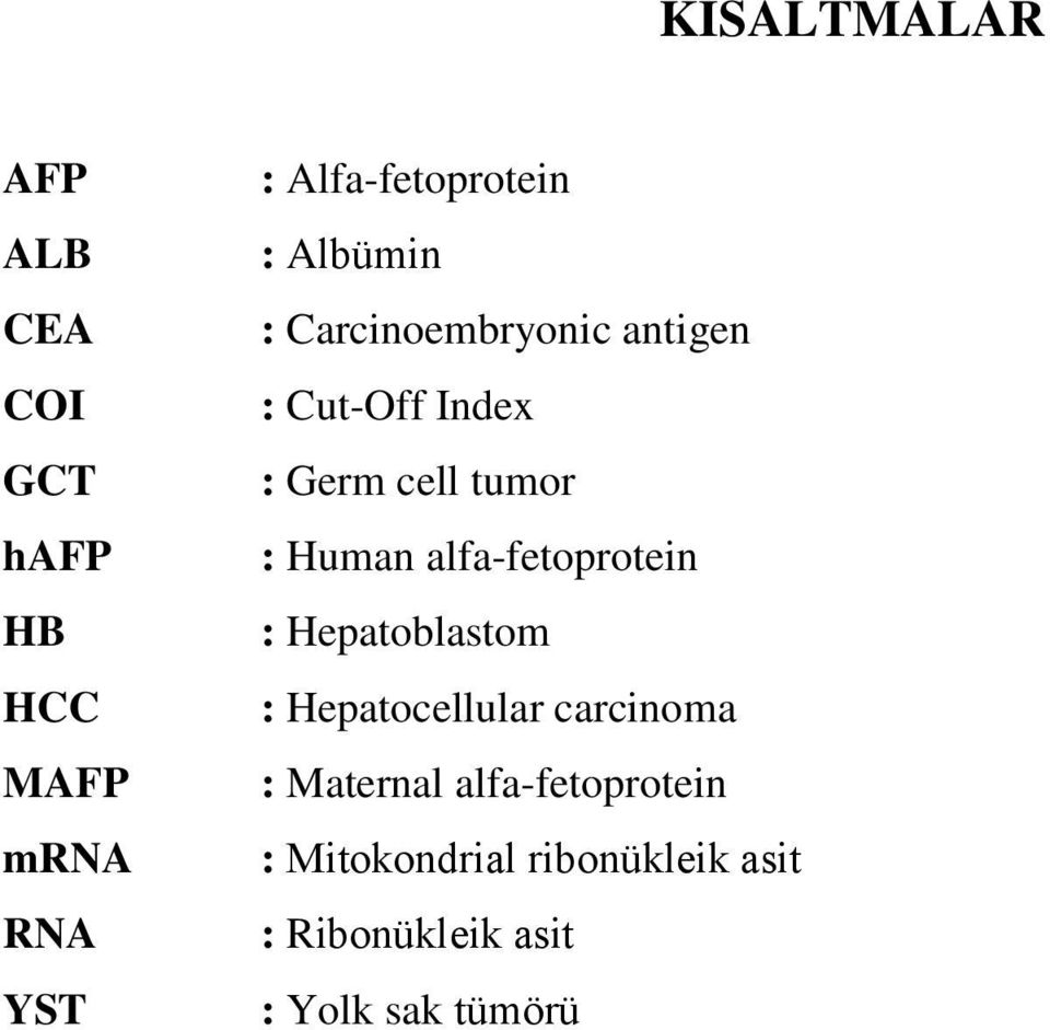 cell tumor : Human alfa-fetoprotein : Hepatoblastom : Hepatocellular carcinoma