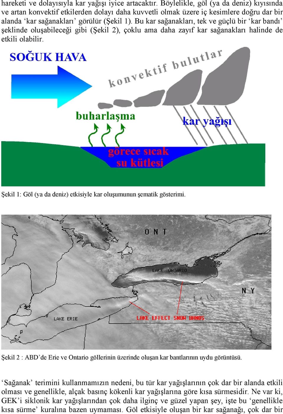 Bu kar sağanakları, tek ve güçlü bir kar bandı şeklinde oluşabileceği gibi (Şekil 2), çoklu ama daha zayıf kar sağanakları halinde de etkili olabilir.