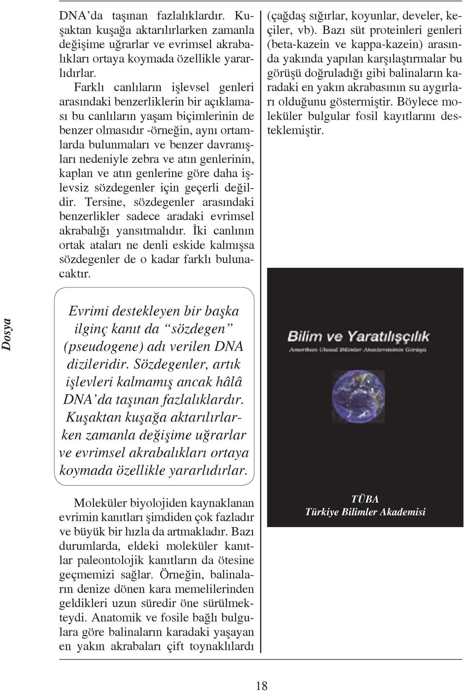 zebra ve atın genlerinin, kaplan ve atın genlerine göre daha işlevsiz sözdegenler için geçerli değildir. Tersine, sözdegenler arasındaki benzerlikler sadece aradaki evrimsel akrabalığı yansıtmalıdır.