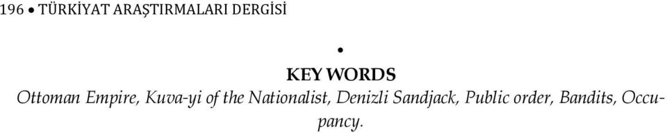 of the Nationalist, Denizli