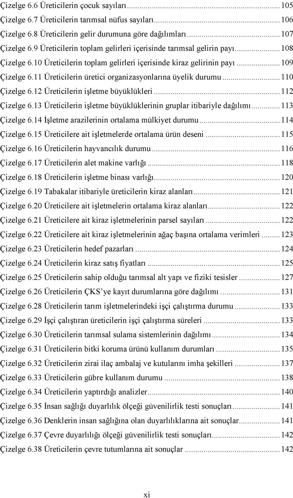 11 Üreticilerin üretici organizasyonlarına üyelik durumu... 110 Çizelge 6.12 Üreticilerin işletme büyüklükleri... 112 Çizelge 6.13 Üreticilerin işletme büyüklüklerinin gruplar itibariyle dağılımı.