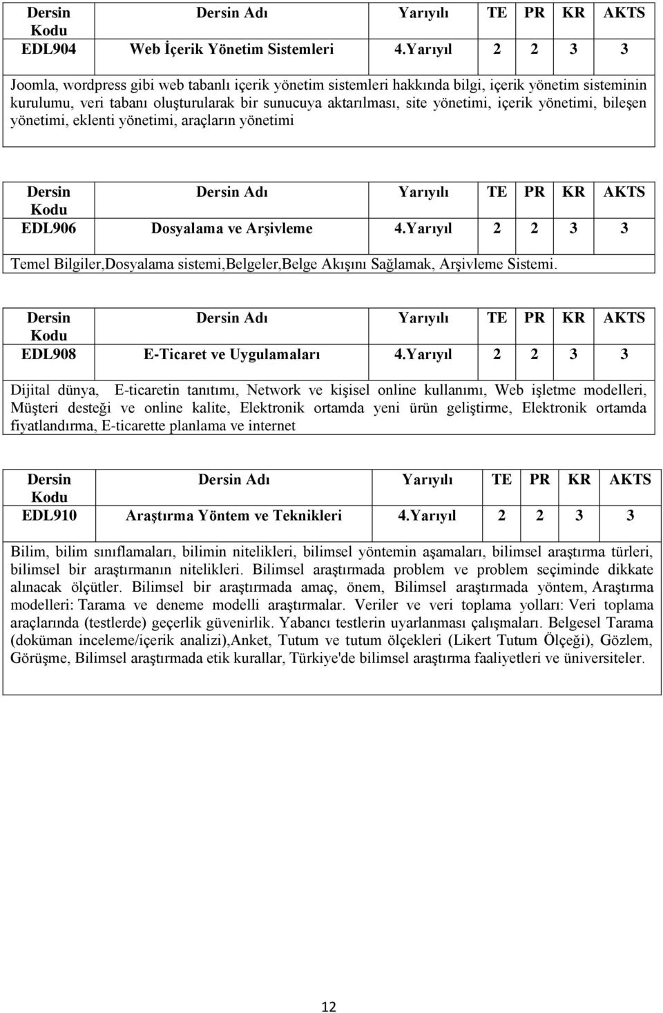 içerik yönetimi, bileşen yönetimi, eklenti yönetimi, araçların yönetimi EDL906 Dosyalama ve Arşivleme 4.