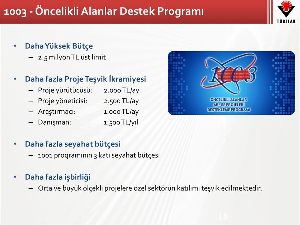 000 TL/ay Proje yöneticisi: 2.500 TL/ay Araştırmacı: 1.000 TL/ay Danışman: 1.