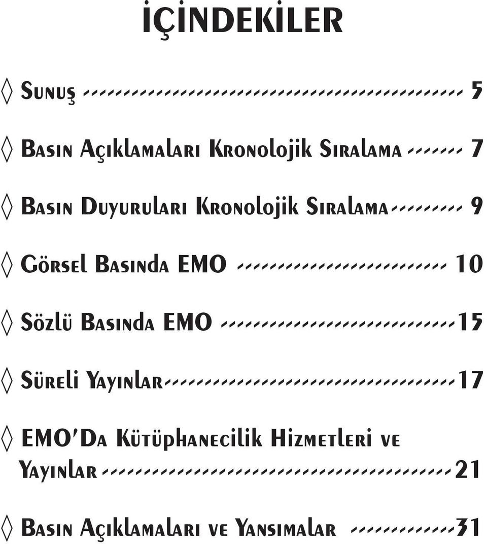 Basında EMO -----------------------------15 Süreli Yayınlar------------------------------------17 EMO Da