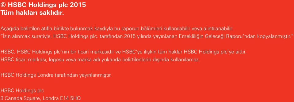 Holdings plc. tarafından 2015 yılında yayınlanan Emekliliğin Geleceği Raporu ndan kopyalanmıştır.