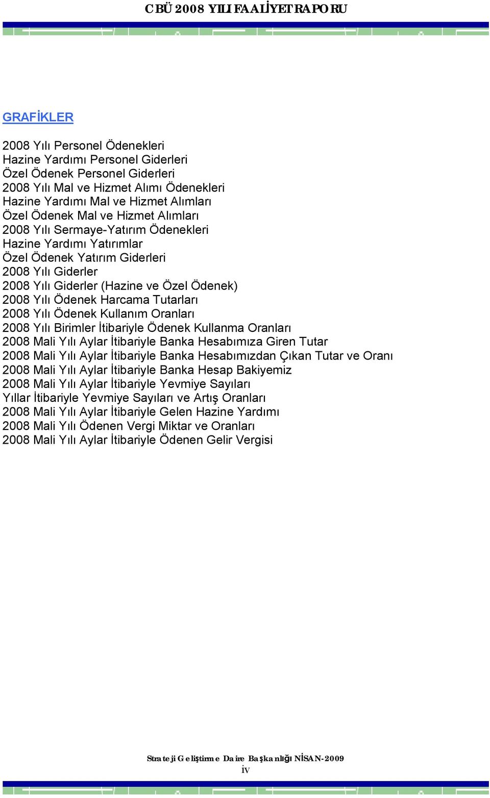 Tutarları 2008 Yılı Ödenek Kullanım Oranları 2008 Yılı Birimler İtibariyle Ödenek Kullanma Oranları 2008 Mali Yılı Aylar İtibariyle Banka Hesabımıza Giren Tutar 2008 Mali Yılı Aylar İtibariyle Banka