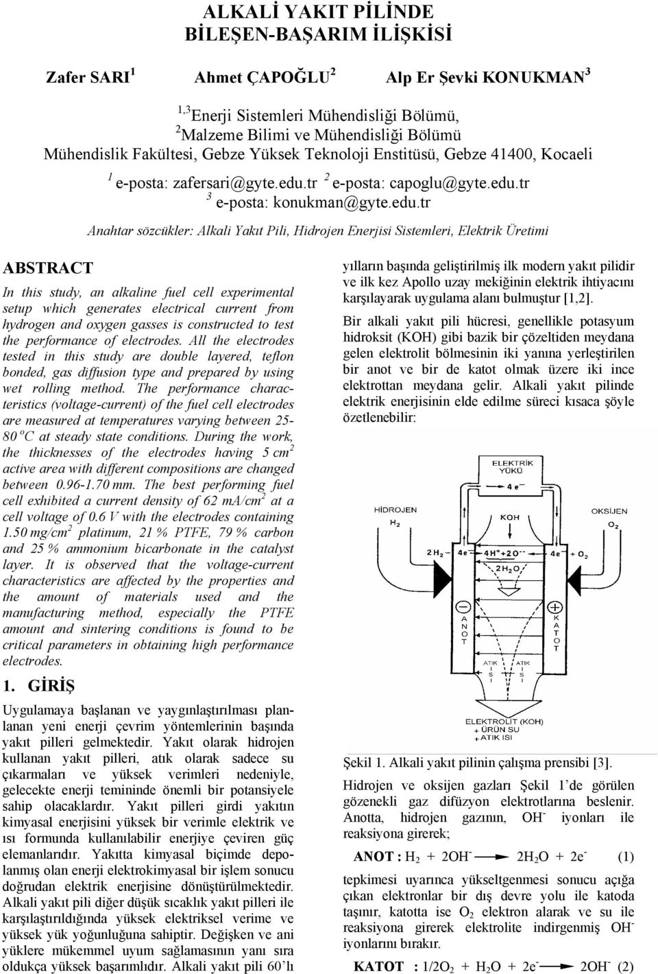 tr 2 e-posta: capoglu@gyte.edu.