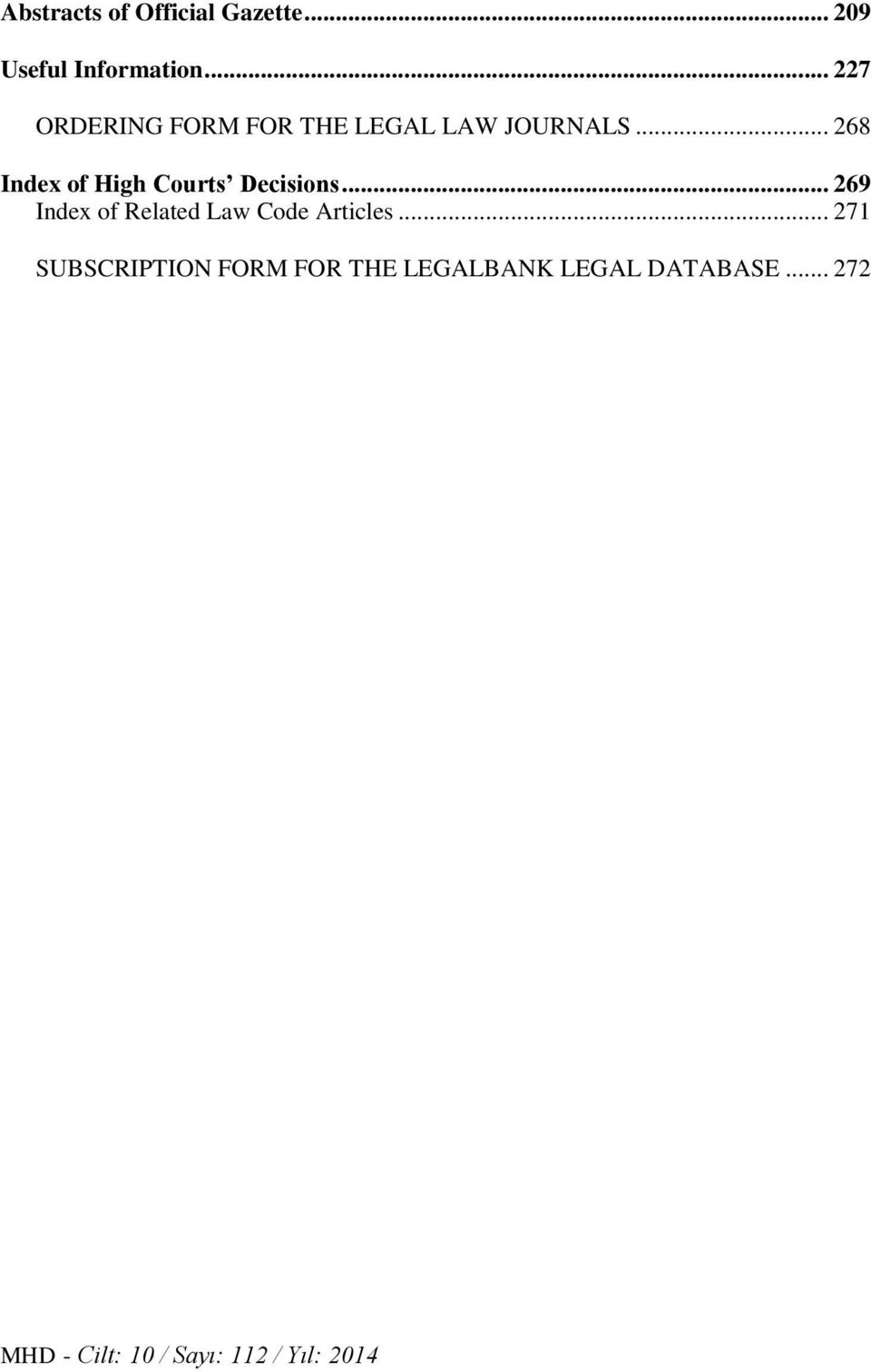 .. 268 Index of High Courts Decisions.