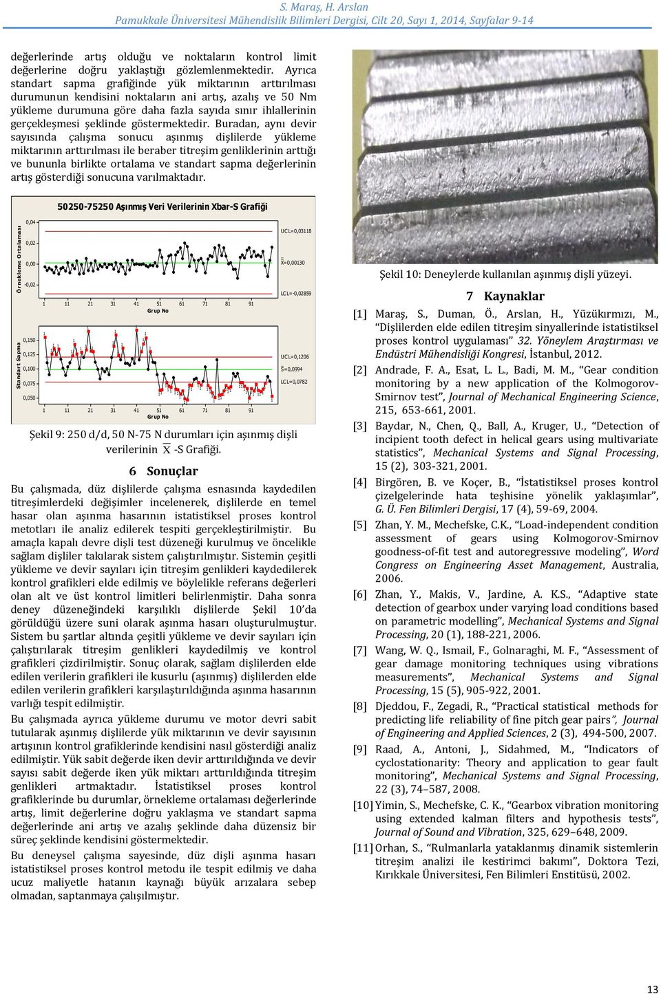 Ayrıca standart sapma grafiğinde yük miktarının arttırılması durumunun kendisini noktaların ani artış, azalış ve 50 Nm yükleme durumuna göre daha fazla sayıda sınır ihlallerinin gerçekleşmesi