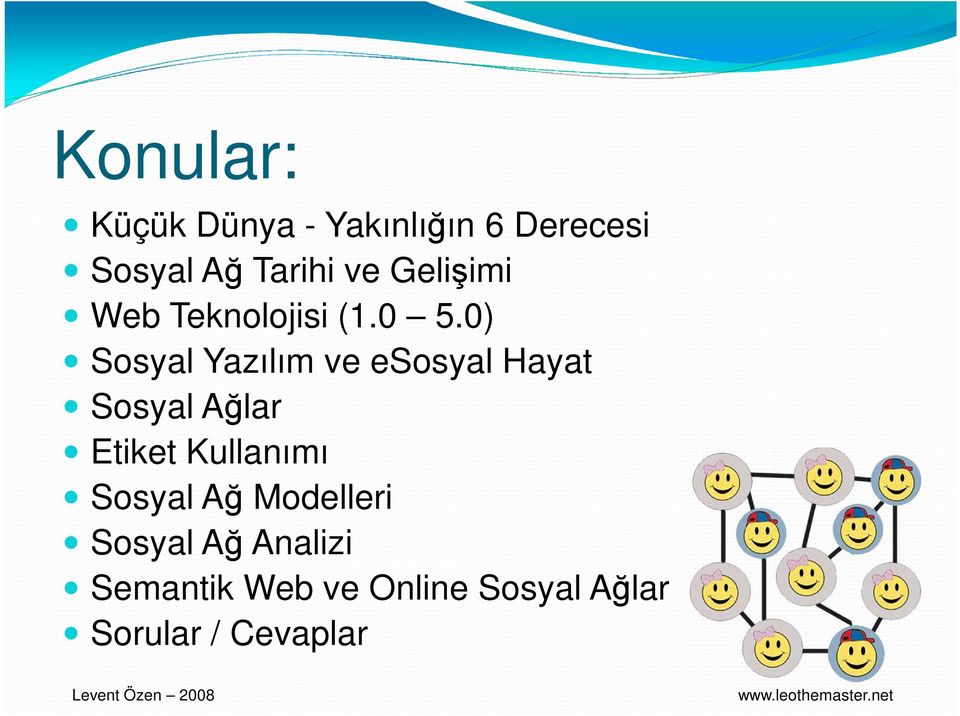 0) Sosyal Yazılım ve esosyal Hayat Sosyal Ağlar Etiket