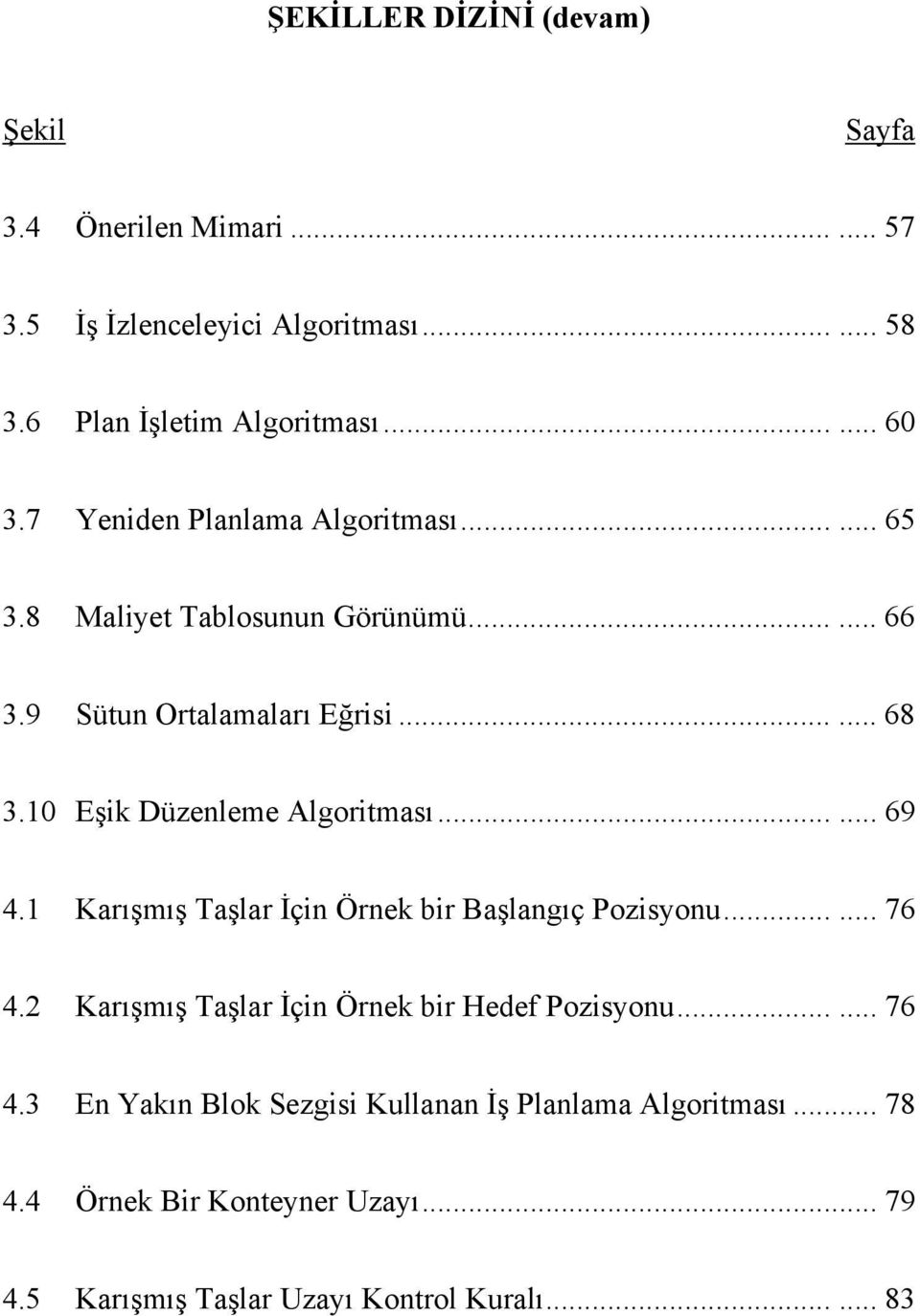 10 Eşik Düzenleme Algoritması...... 69 4.1 Karışmış Taşlar İçin Örnek bir Başlangıç Pozisyonu...... 76 4.