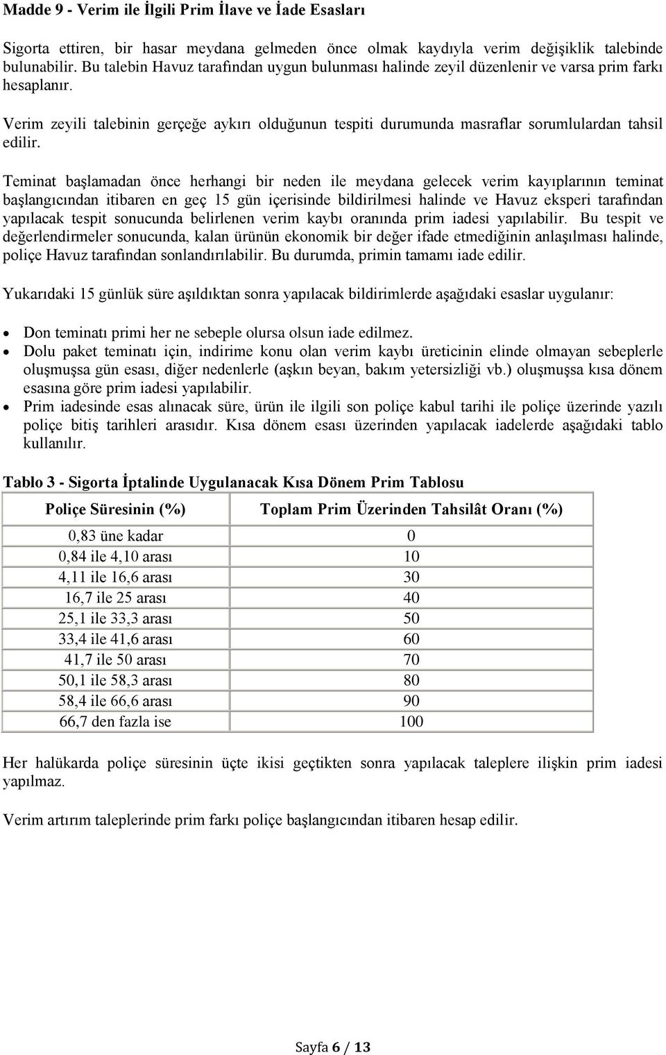 Verim zeyili talebinin gerçeğe aykırı olduğunun tespiti durumunda masraflar sorumlulardan tahsil edilir.