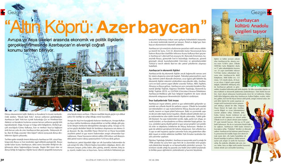 Azerbaycan pek Yolu nun içinde bulundu u Çin ve Hindistan'dan Akdeniz ve Karadeniz k y lar na uzanan kervan yollar n n geçti i kilit topraklardand.