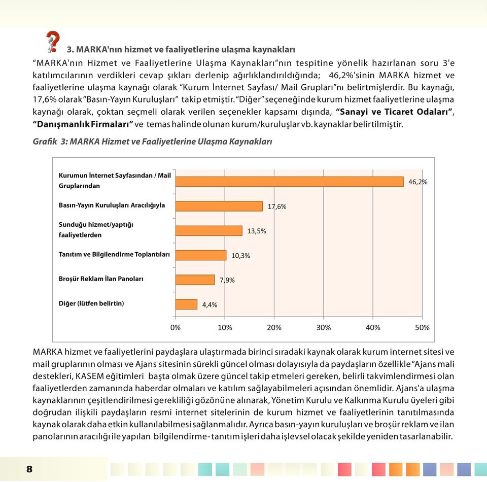 Bu kaynağı, 17,6% olarak Basın-Yayın Kuruluşları takip etmiştir.