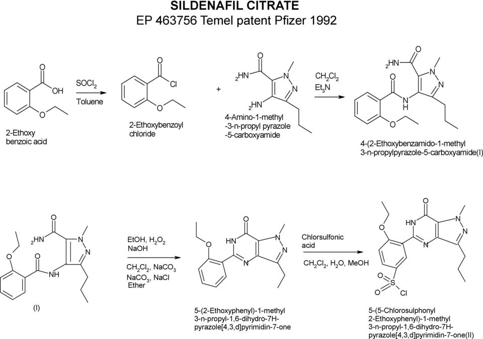 3-n-propylpyrazole-5-carboxyamide(I) 2 H H EtH, H 2 2 ah CH 2 Cl 2, ac 3 ac 3, acl Ether H Chlorsulfonic acid CH 2 Cl 2, H 2, MeH S Cl H (I)