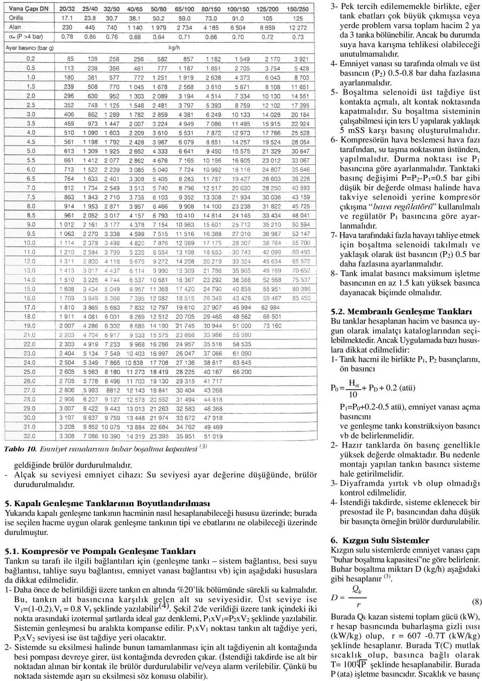 5- Boflaltma selenoidi üst ta diye üst kontakta açmal, alt kontak noktas nda kapatmal d r. Su boflaltma sisteminin çal flabilmesi için ters U yap larak yaklafl k 5 mss karfl bas nç oluflturulmal d r.